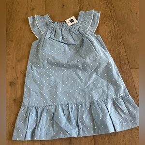 Janie and Jack Light Blue Swiss Dot Ruffle Sun Dress